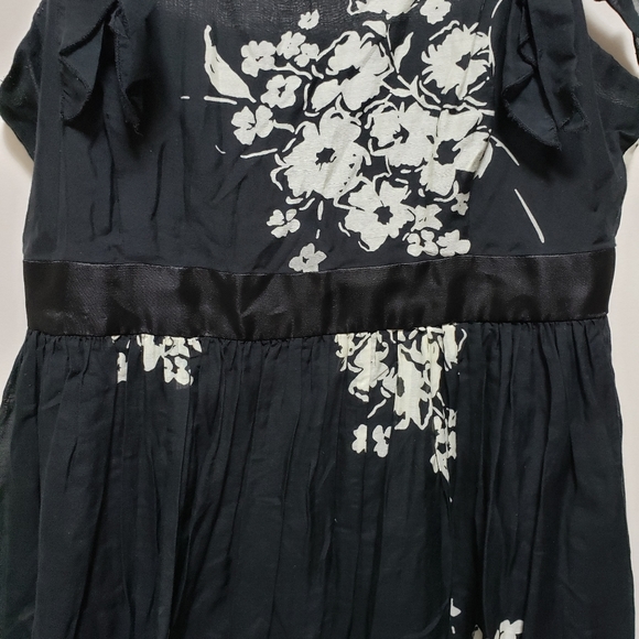 Lapis Floral Black And White Braided Adjustable Straps Cotton Silk Women Size L - Picture 6 of 11